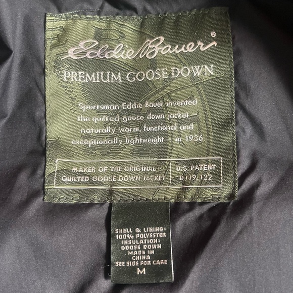 Eddie Bauer Black Down Filled Puffer Jacket Size Medium - Picture 10 of 16